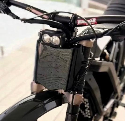 Glossy black motocutz plate